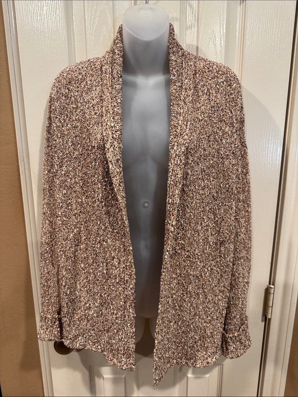 Brochu Walker Brown Open Front Cardigan. 
Sz Large